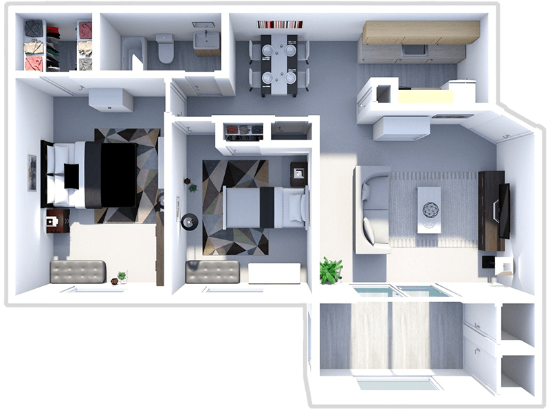 2 bed Commodore - Upper floor plan